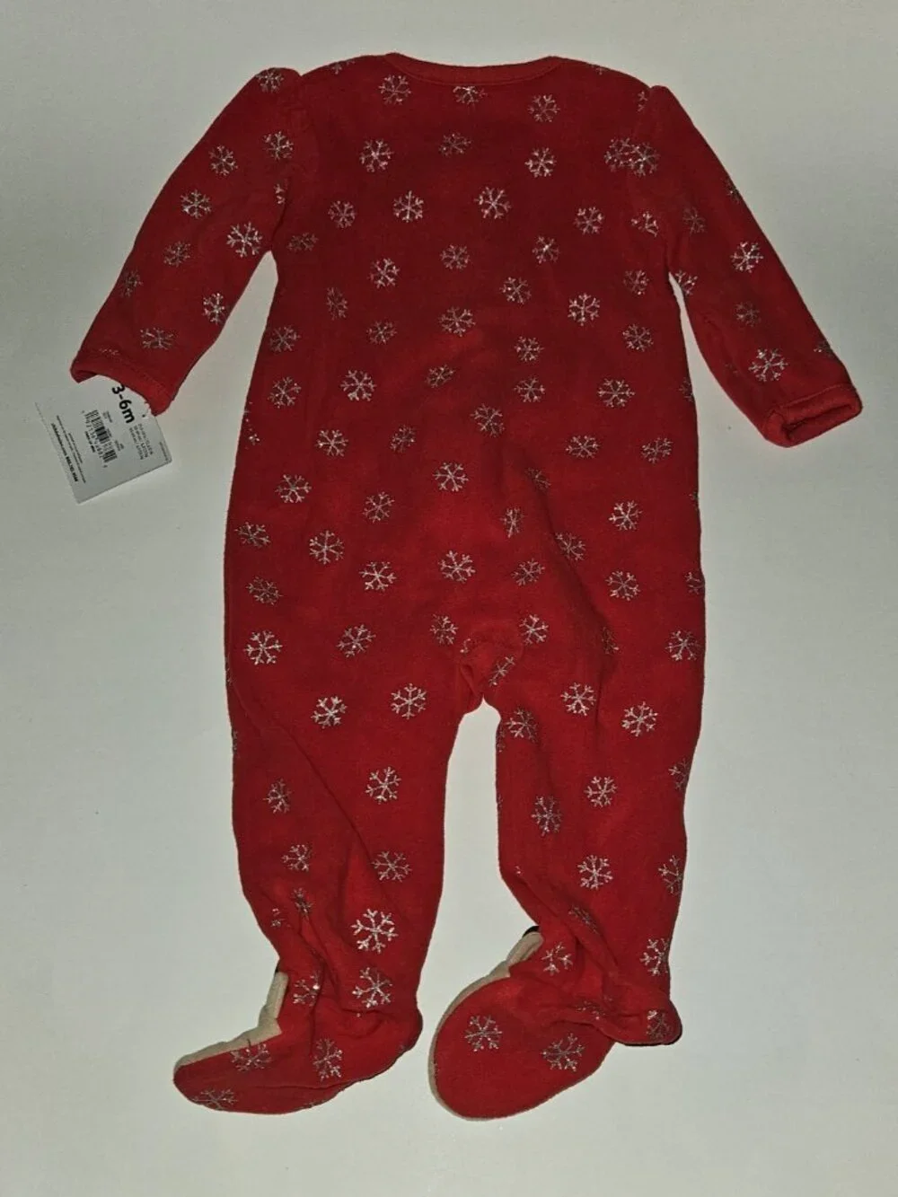 NEW Red Christmas Footie Pajamas 3-6 Months Reindeer Snowflake Carter's Child of